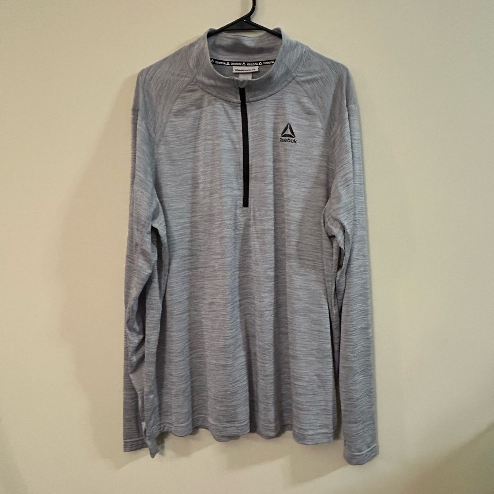Reebok Light Gray Half-Zip Pullover - image 1